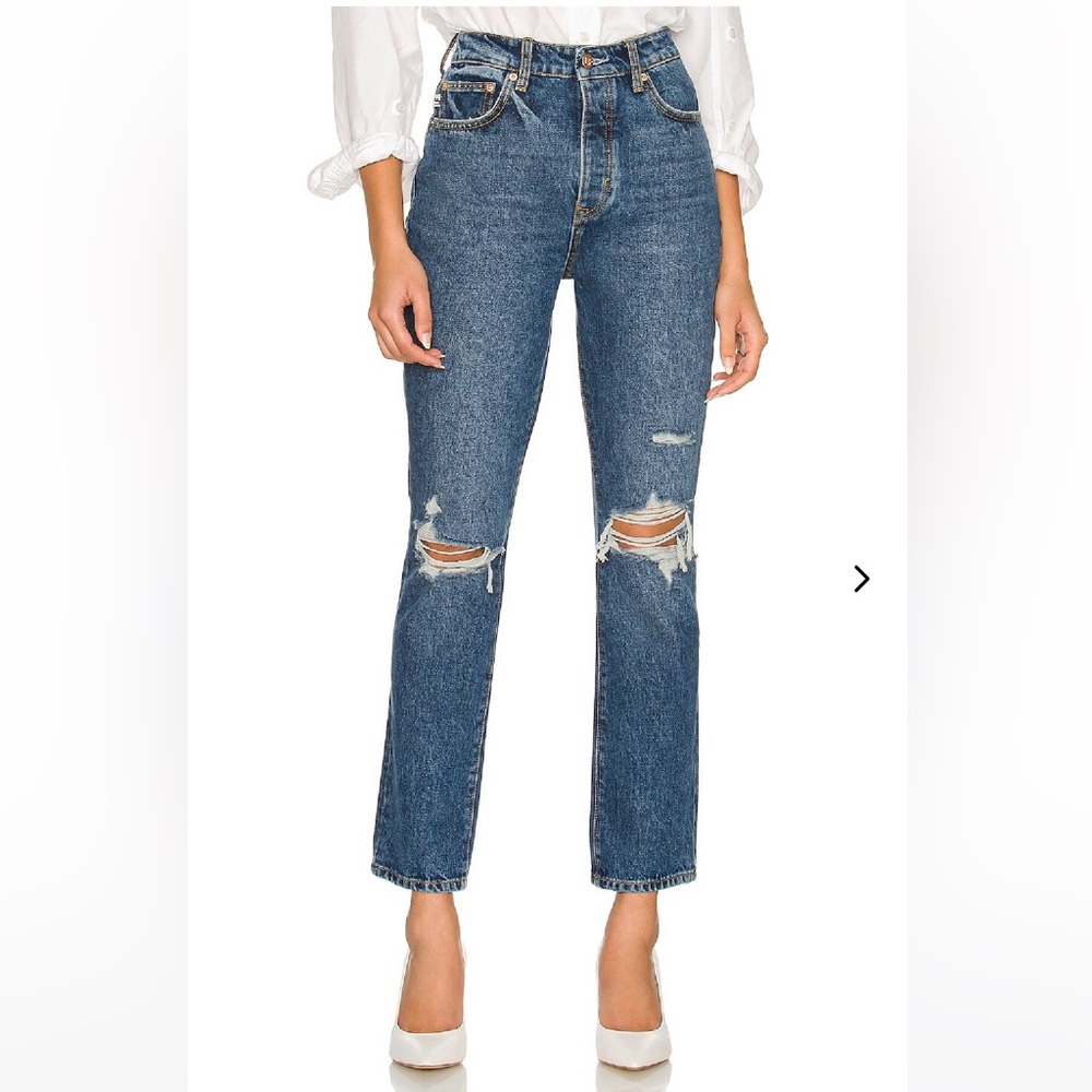 Lovers + Friends Reece High Rise Slim Straight Jean